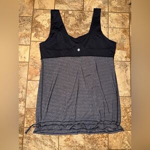 Lululemon Athletica Black and Gray Tank Top